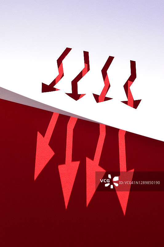 纸剪出的箭头图片素材