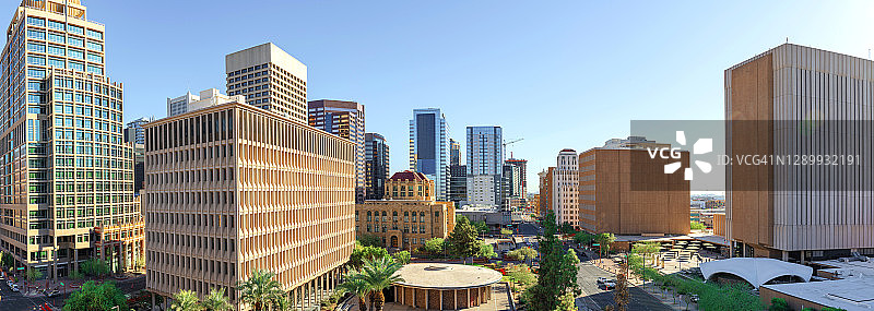 亚利桑那州凤凰城市中心天际线图片素材