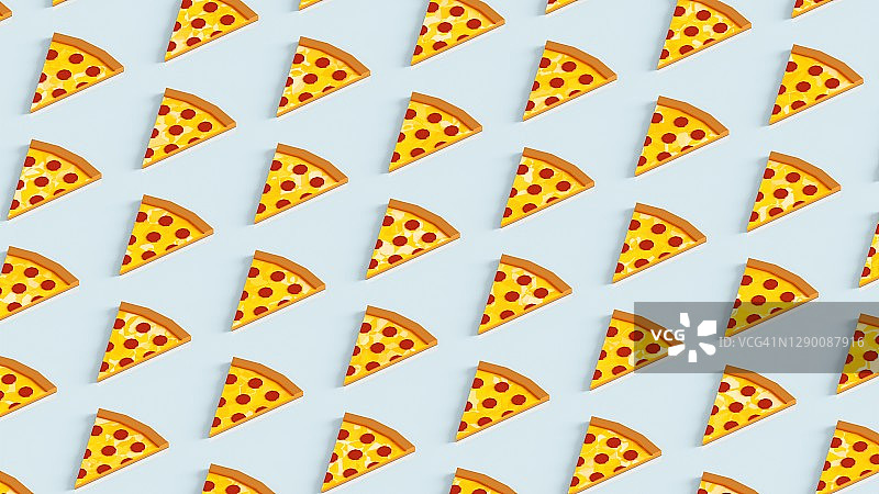意大利香肠披萨切片低多边形背景图案图片素材
