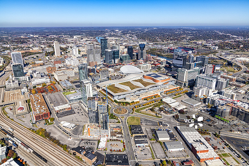 纳什维尔市中心上空图片素材