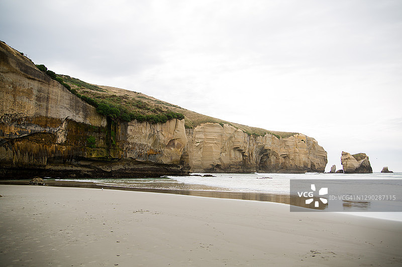 达尼丁隧道海滩底部景观图片素材