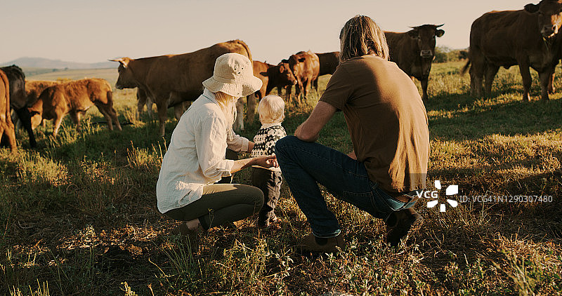 农场里的孩子们与大自然联系更紧密图片素材