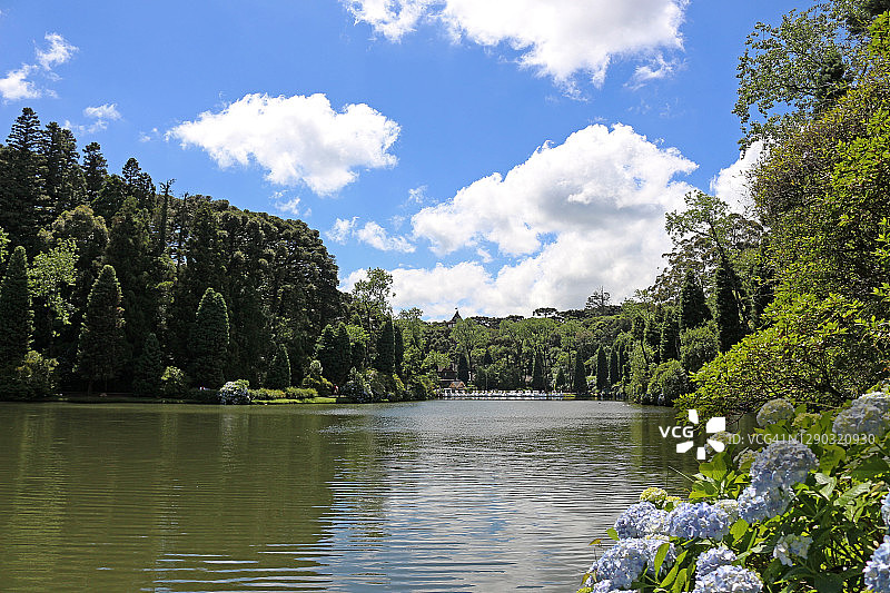 南里奥格兰德州格拉玛多的黑湖图片素材