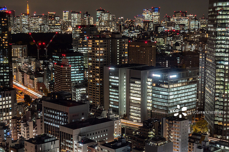 日本东京的城市建筑与街道图片素材