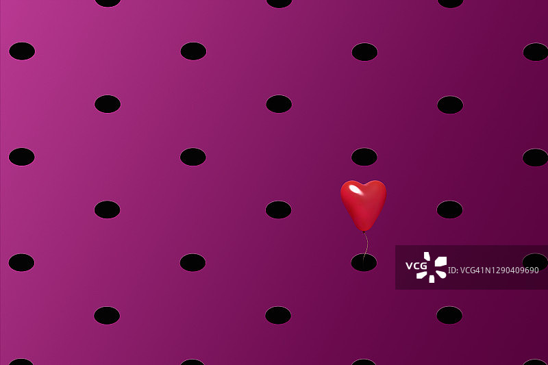 众多选择中的一个红色心形气球图片素材