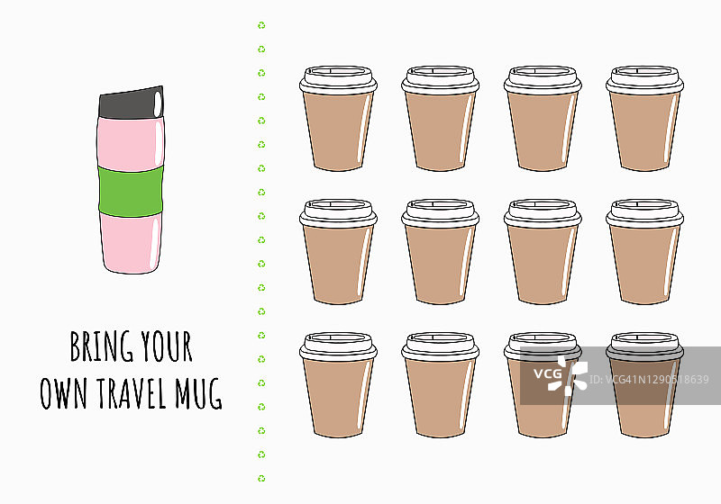 自带水杯，减少一次性用品图片素材