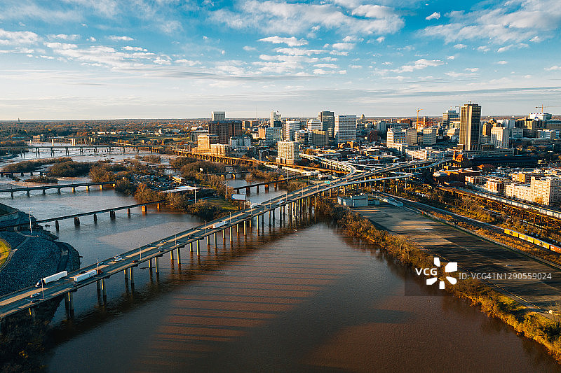 里士满天际线航拍图片素材