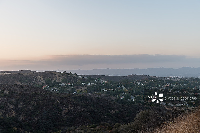 洛杉矶圣费尔南多谷日落图片素材