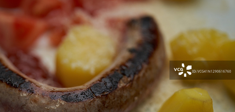 烤香肠菜肴图片素材