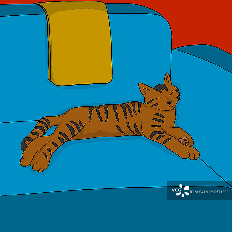 沙发上的猫图片素材