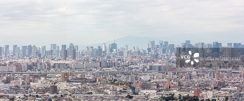 东京天际线全景，新宿、晴海（东京，日本）图片素材