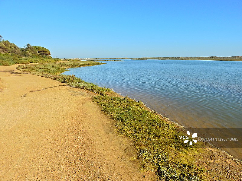 葡萄牙阿尔加维的泻湖图片素材