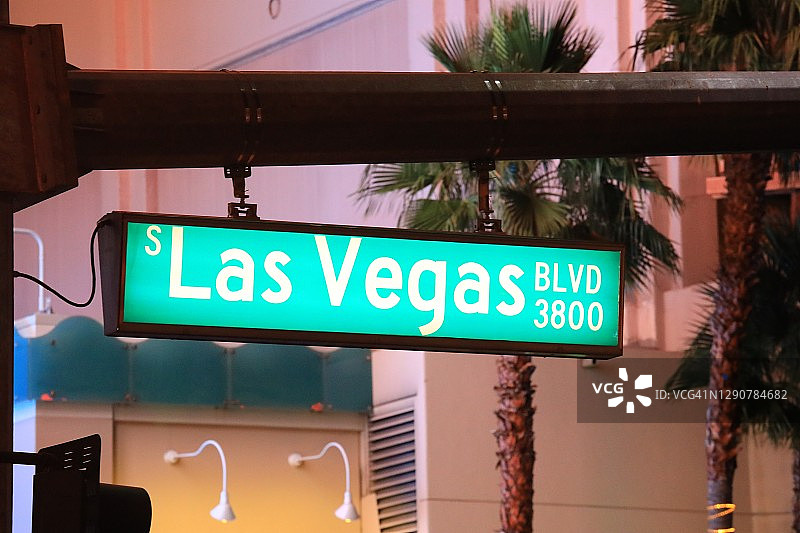拉斯维加斯大道著名街景标志图片素材