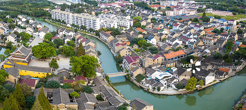 中国江苏省苏州太平古镇航拍照片图片素材