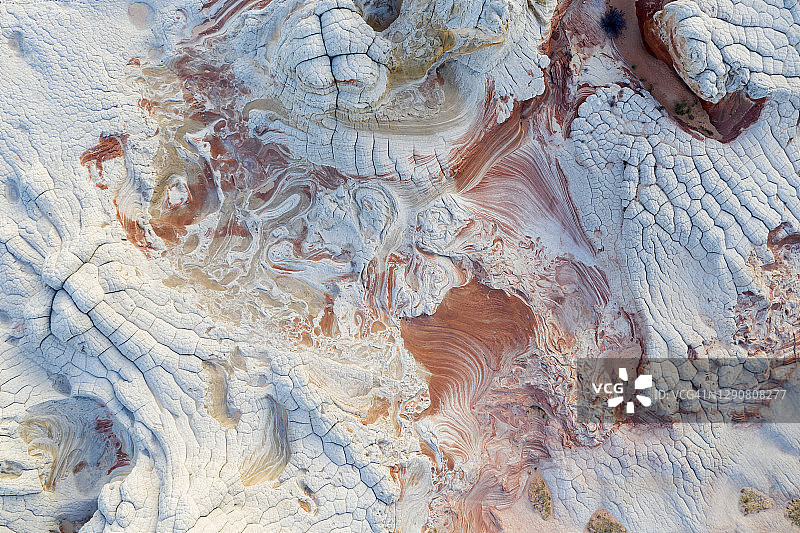 砂岩侵蚀的航拍景色图片素材