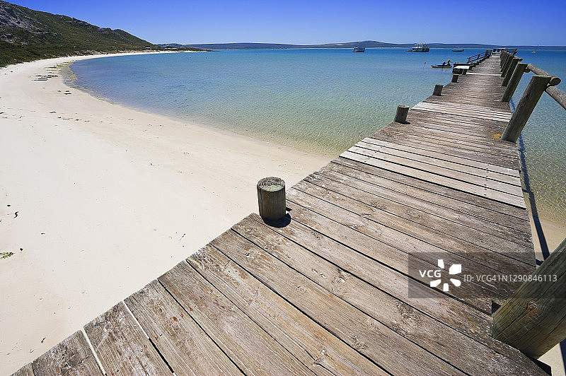 南非西海岸国家公园的白色沙滩图片素材