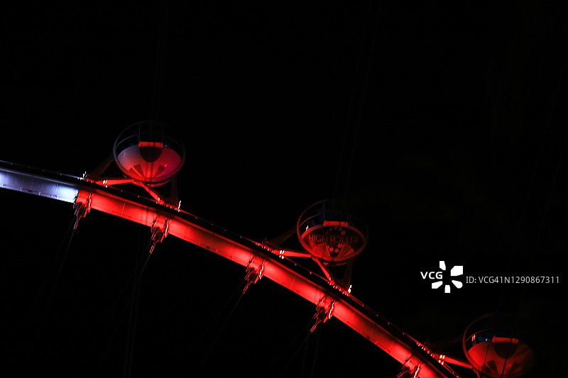 拉斯维加斯夜空下的豪客摩天轮图片素材