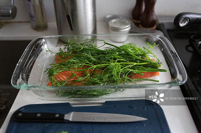 制作腌三文鱼图片素材