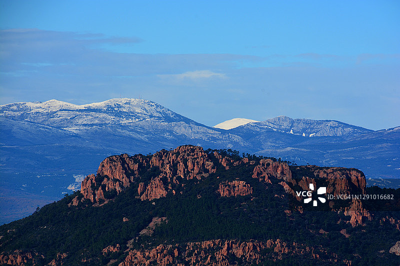 法国普罗旺斯埃斯特雷尔山图片素材