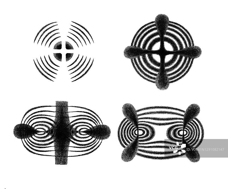 彩色偏振光现象古老版画图片素材