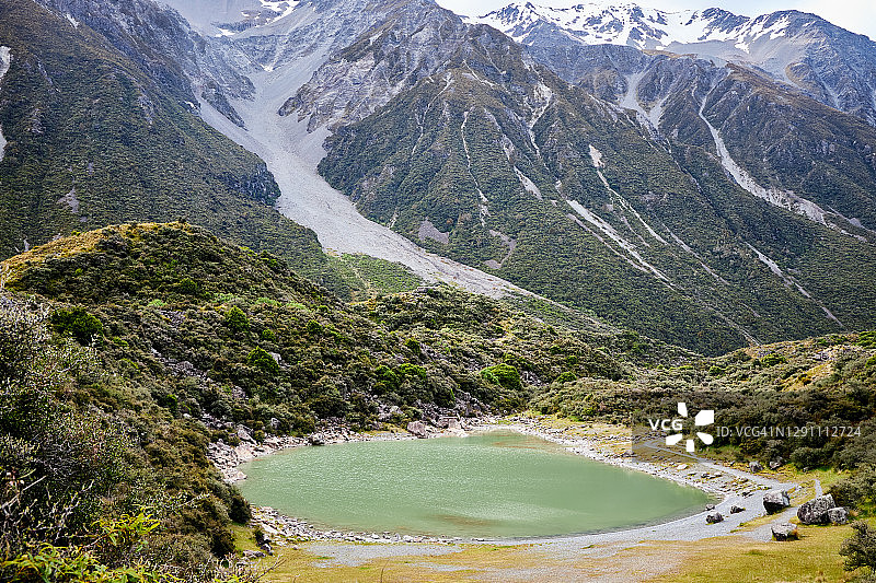 塔斯曼山谷的蓝湖图片素材