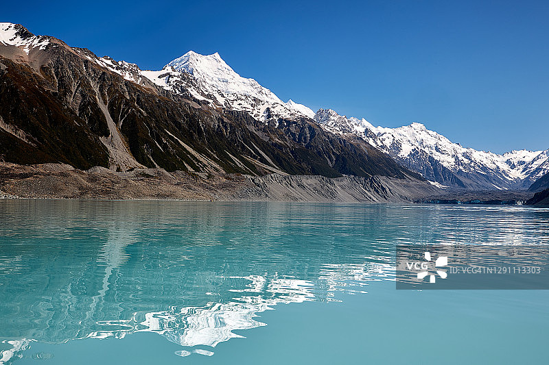 塔斯曼冰川湖图片素材