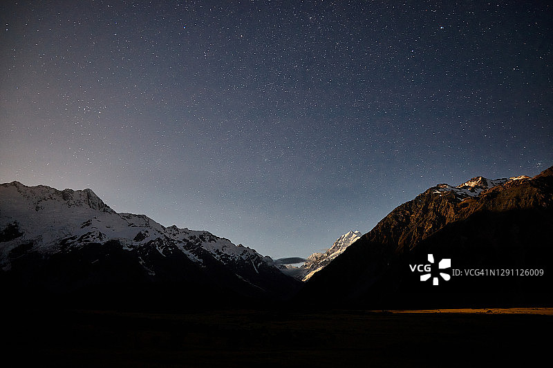 库克山国家公园的夜空图片素材