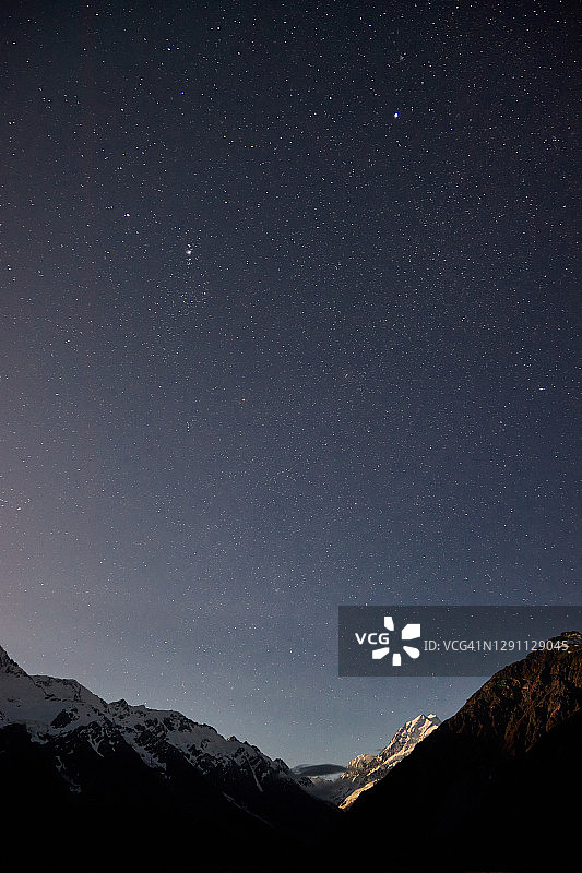 库克山国家公园的夜空图片素材