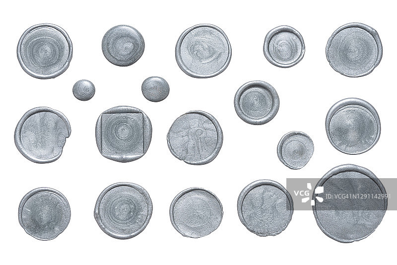 银灰色火漆印章图片素材