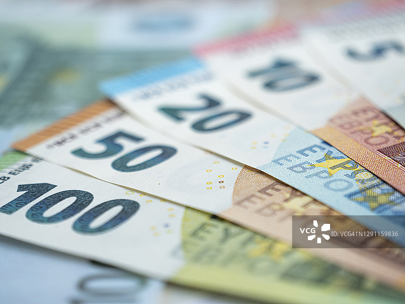 欧元纸币图片素材