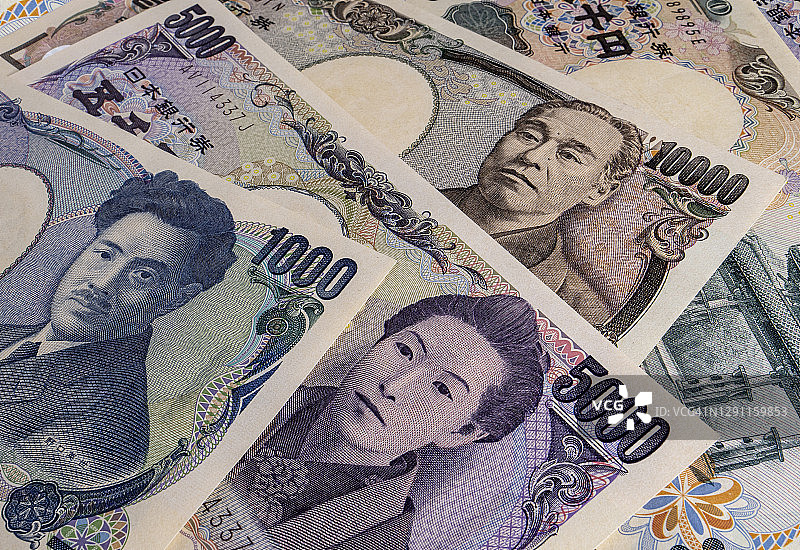 日元纸币图片素材
