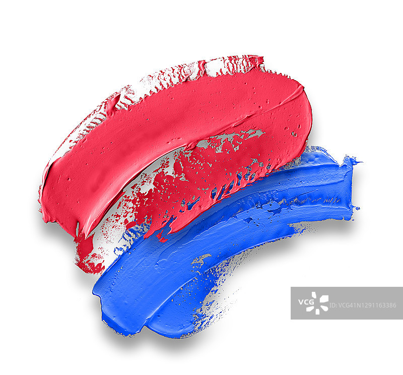 白色背景上的丙烯涂片图片素材