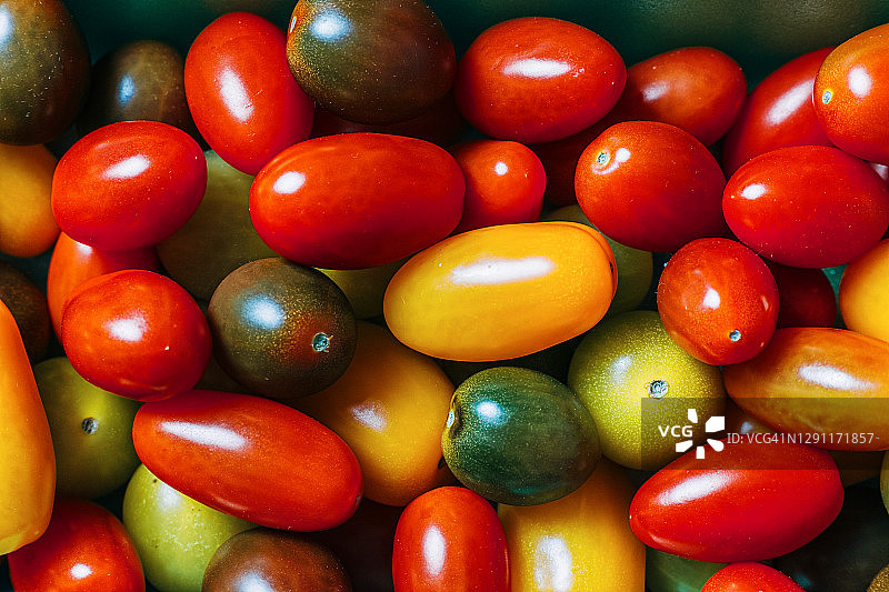 彩色樱桃番茄背景图片素材