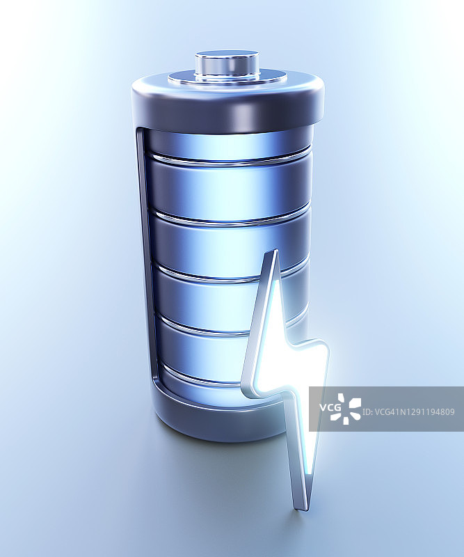 带有能量符号的满电电池图片素材