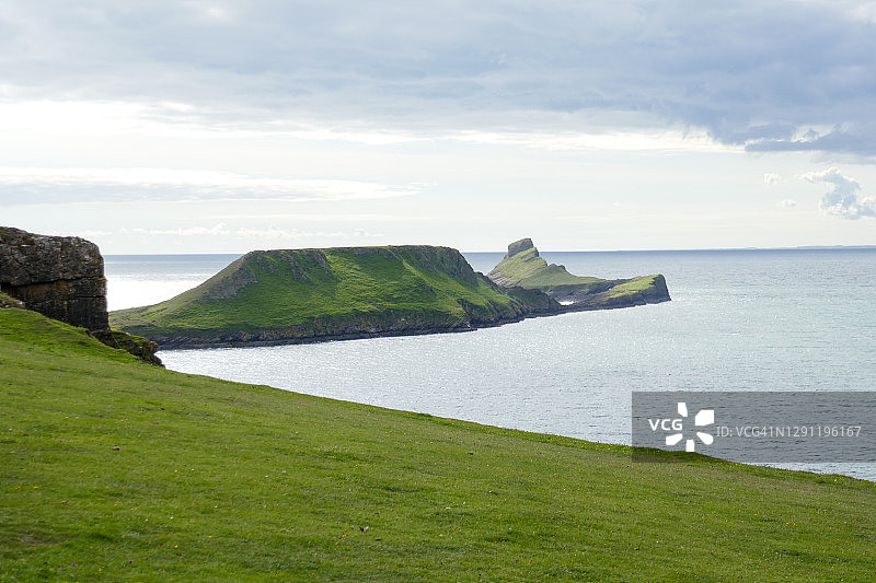 威尔士罗斯里海湾- Worm4s head图片素材