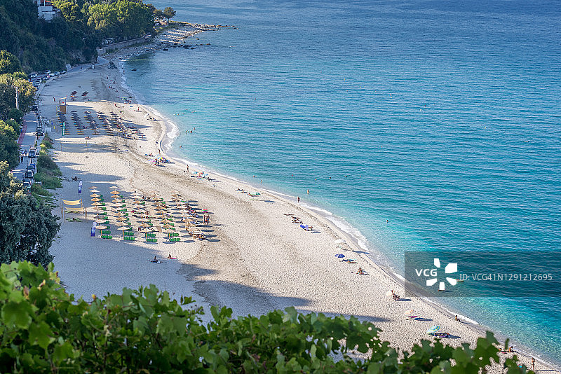 希腊皮立翁半岛的内罗海滩图片素材