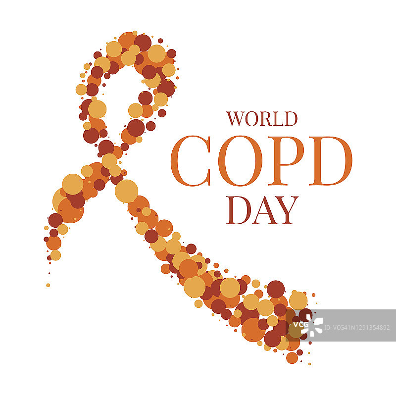 COPD宣传概念插画图片素材
