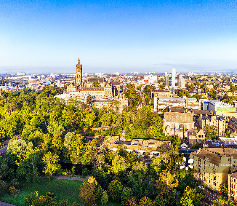 从空中俯瞰格拉斯哥图片素材