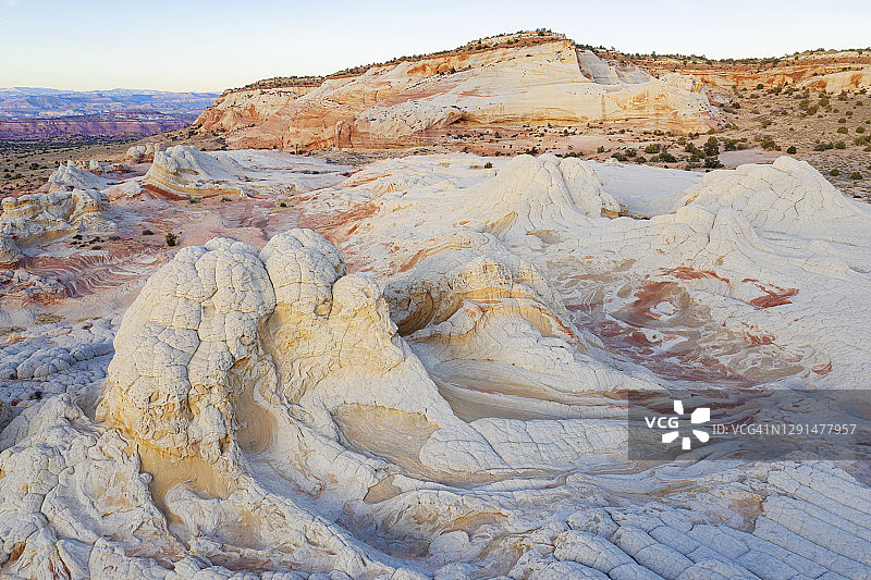 风化砂岩地貌航拍图片素材