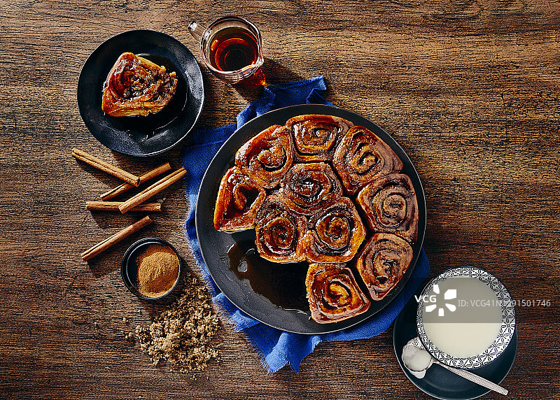 枫糖肉桂卷图片素材