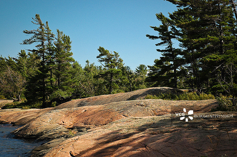 博索莱伊岛的经典格鲁吉亚湾风光，位于加拿大安大略省格鲁吉亚湾群岛国家公园图片素材