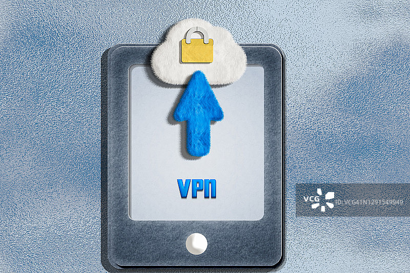 智能手机和VPN文本图片素材