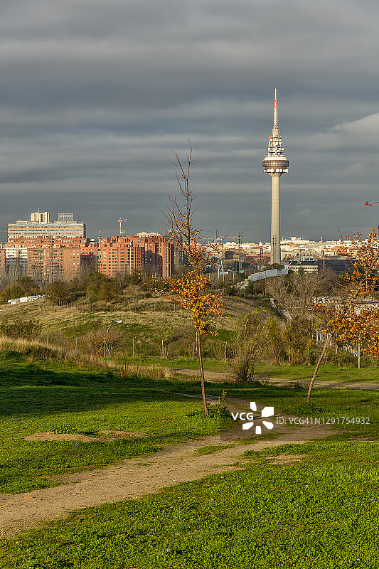 马德里电视塔景观图片素材