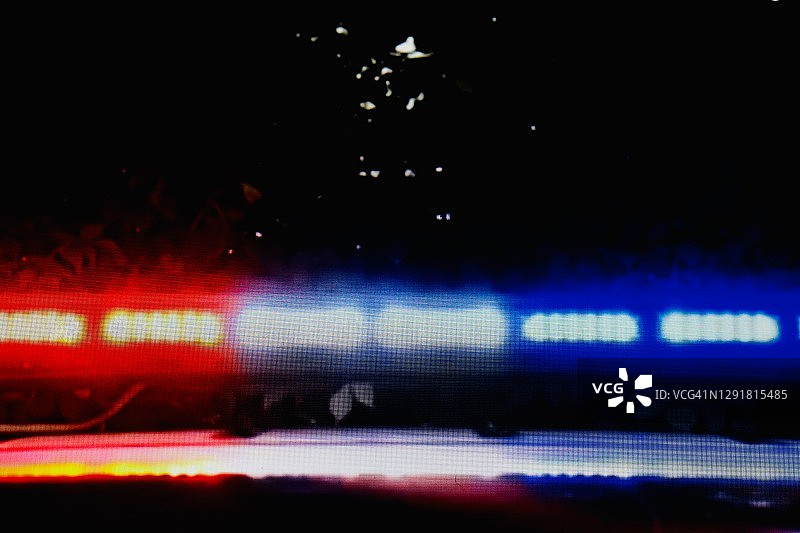 闪烁的LED警车灯图片素材