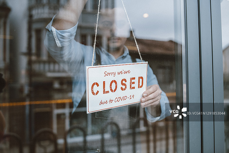 新冠疫情期间的关闭图片素材