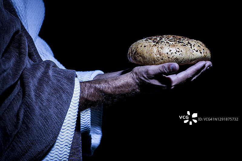 耶稣基督向神祈祷图片素材