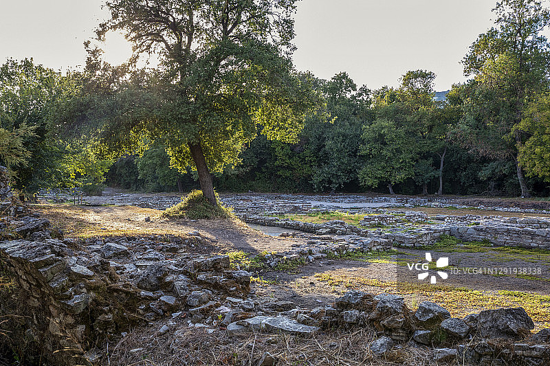 阿尔巴尼亚发罗拉州布特林特古罗马城市遗址图片素材