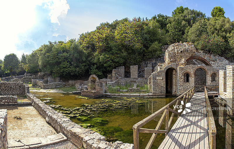 阿尔巴尼亚发罗拉州布特林特阿斯克勒庇俄斯神庙遗址图片素材