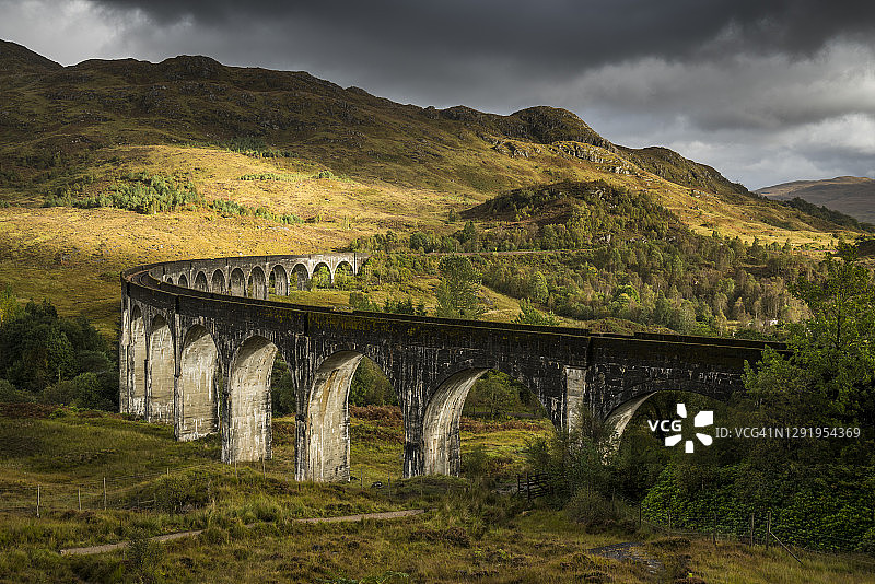 英国苏格兰格伦芬南高架桥图片素材