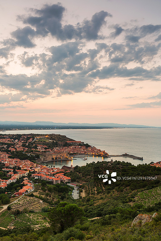 科利尤尔日落（法国朗格多克-鲁西永）图片素材
